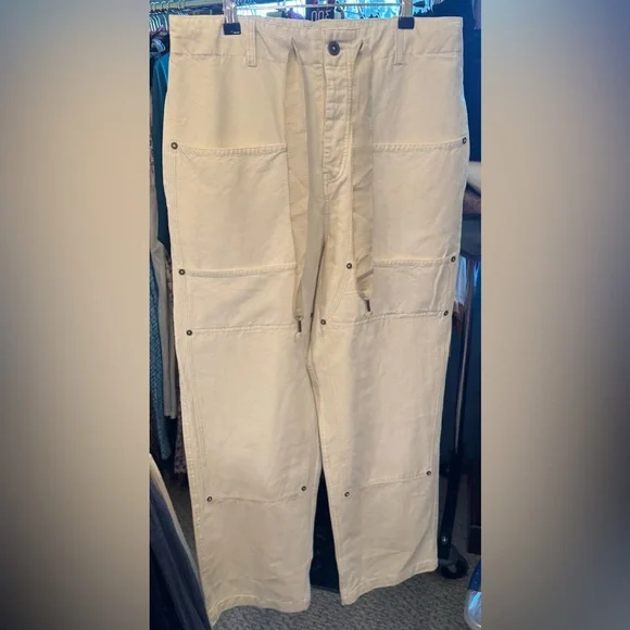 NWT Free People We the Free Hayden Pull On Pants barnacle island ivory - medium